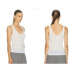 SKIMS Sheer Cotton Rib V Neck Tank / Size S / NWT / In Bag